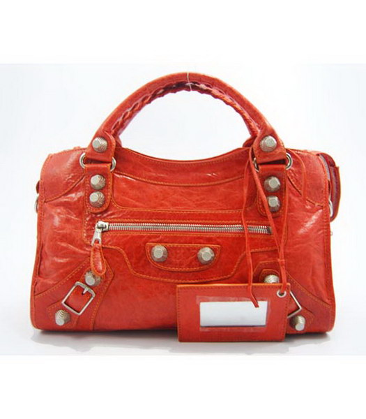 Balenciaga Giant City borsa a Orange Custodia in pelle